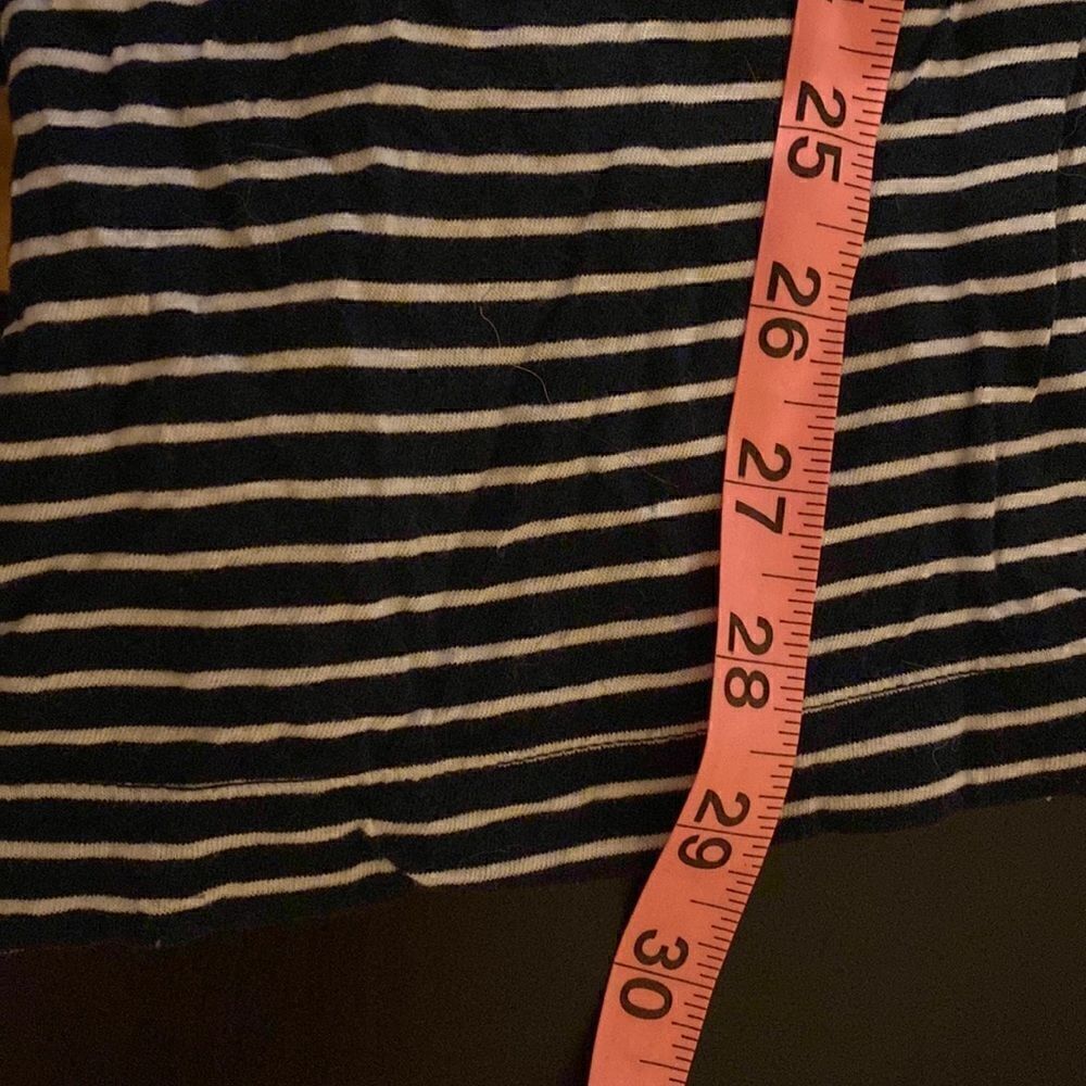 Old Navy Tunic Striped blue white shirt sleeve ribbed collar size 1X - Picture 5 of 5